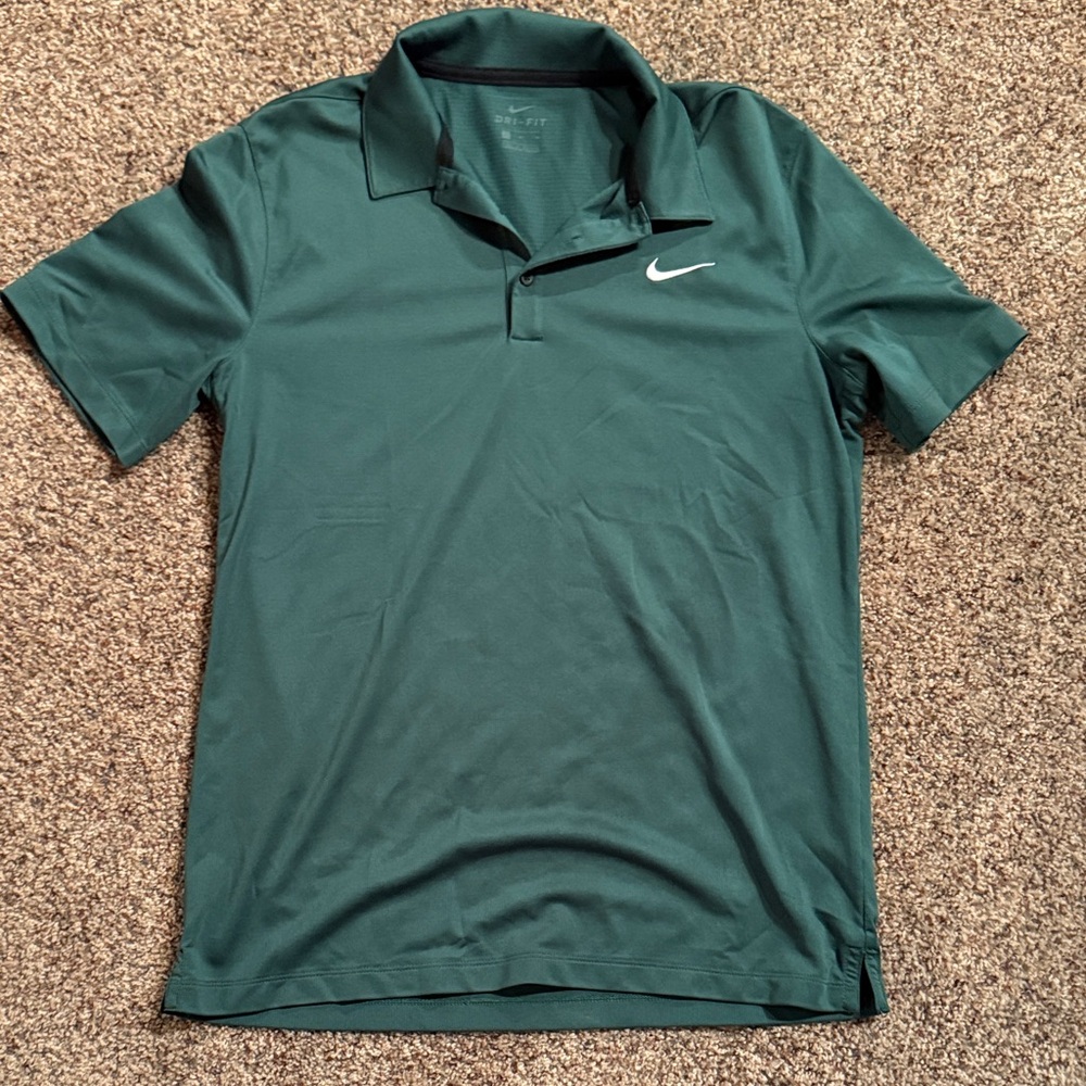 Nike Men's Dark Green Polo DriFit